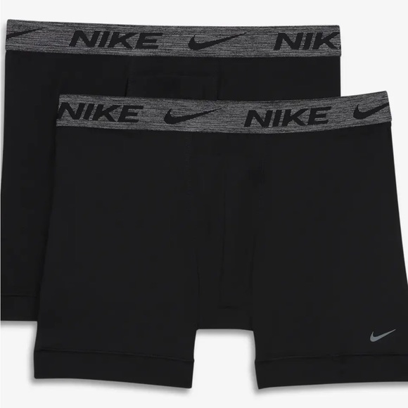 Nike Dri-Fit ReLuxe Boxer Briefs Underwear 2 Pack Men's Size Small Black BNIB - Picture 1 of 1